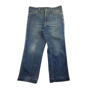 Vintage Lee 205 Jeans Men 38x32 Blue Straight Leg‎ Denim USA Made Workwear 80s